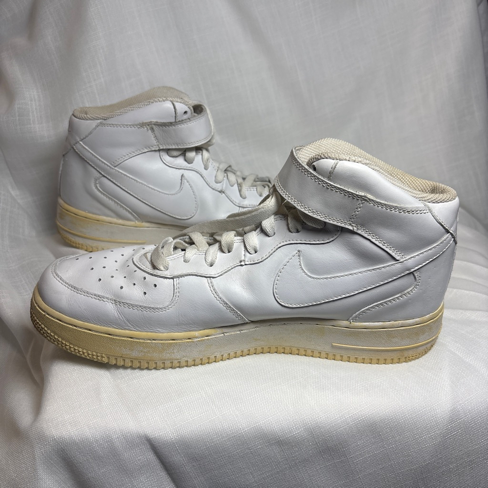 NIKE AIRFORCE 1 Midi Triple White Sneakers /Athletic Shoes - Picture 2 of 7
